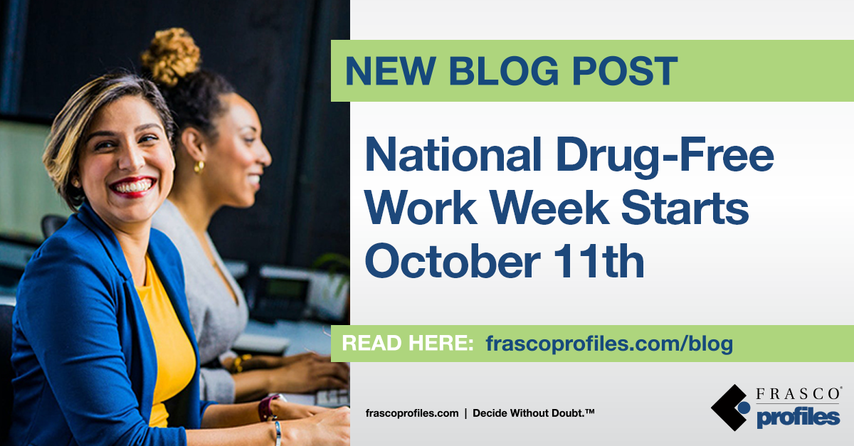 National Drug-Free Work Week Starts October 11th